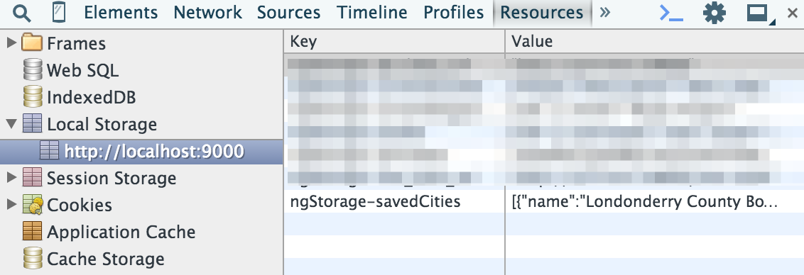 City saved in local storage